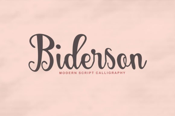 Biderson Script: A Modern Calligraphy Font for Editorial Mood