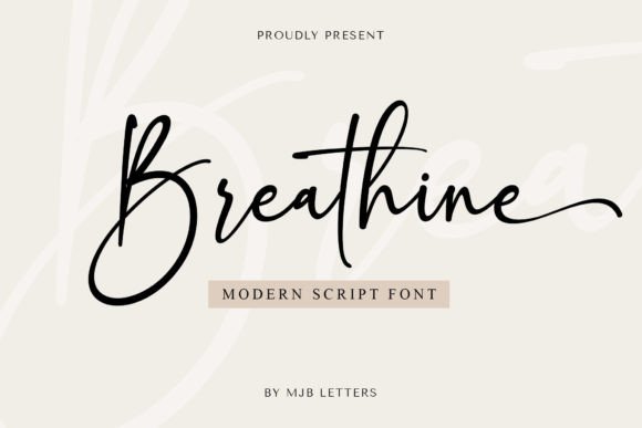 Breathine: An Elegant Script Font for Editorial Mood
