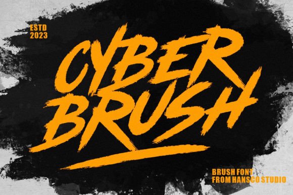 Cyber Brush: A Bold Dry Brush Font for Digital Branding