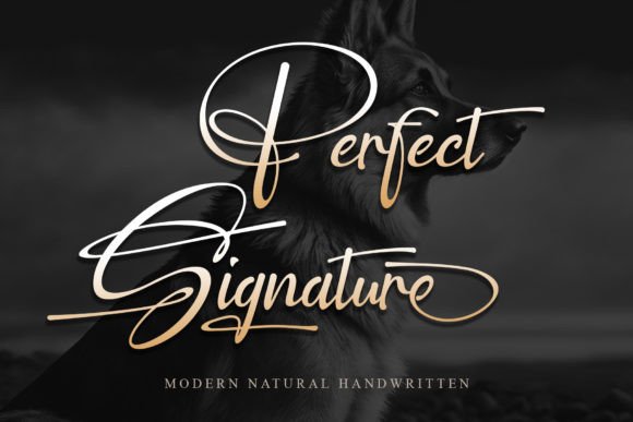 Perfect Signature: A Font for Editorial Elegance