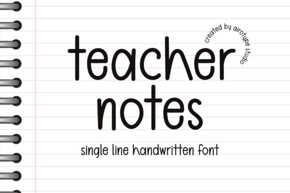 Teacher Notes Font: A Simple Handwritten Typeface for Your Brand Story